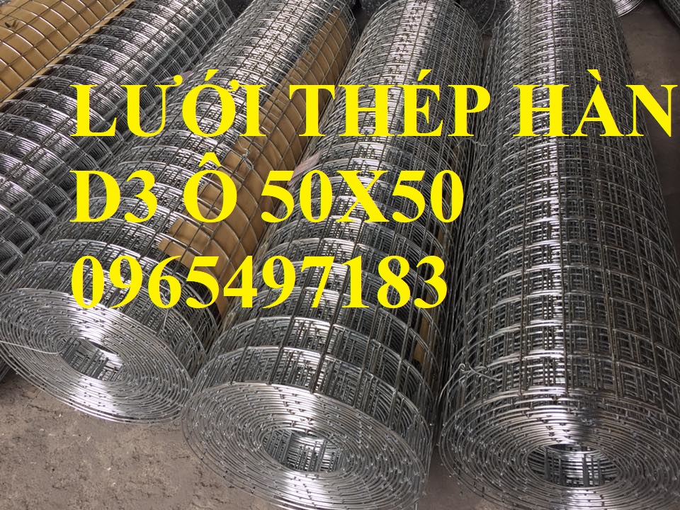 Lưới thép hàn D3 a 50x50 dạng cuộn khổ 1m, 1.2m, 1.5m. Hàng có sẵn