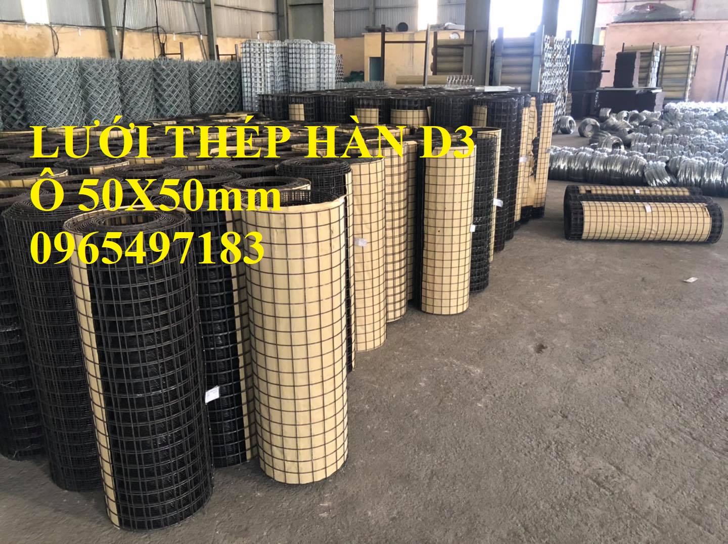 Lưới thép hàn D3 a 50x50 dạng cuộn khổ 1m, 1.2m, 1.5m. Hàng có sẵn