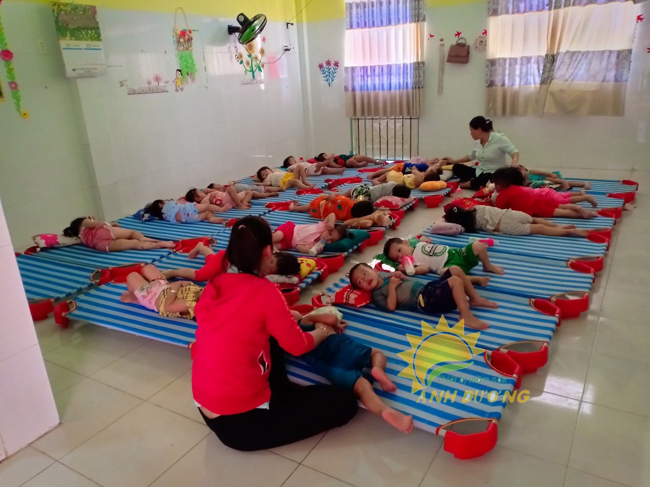 Cung cấp giường lưới mầm non dành cho trẻ em giá tại xưởng