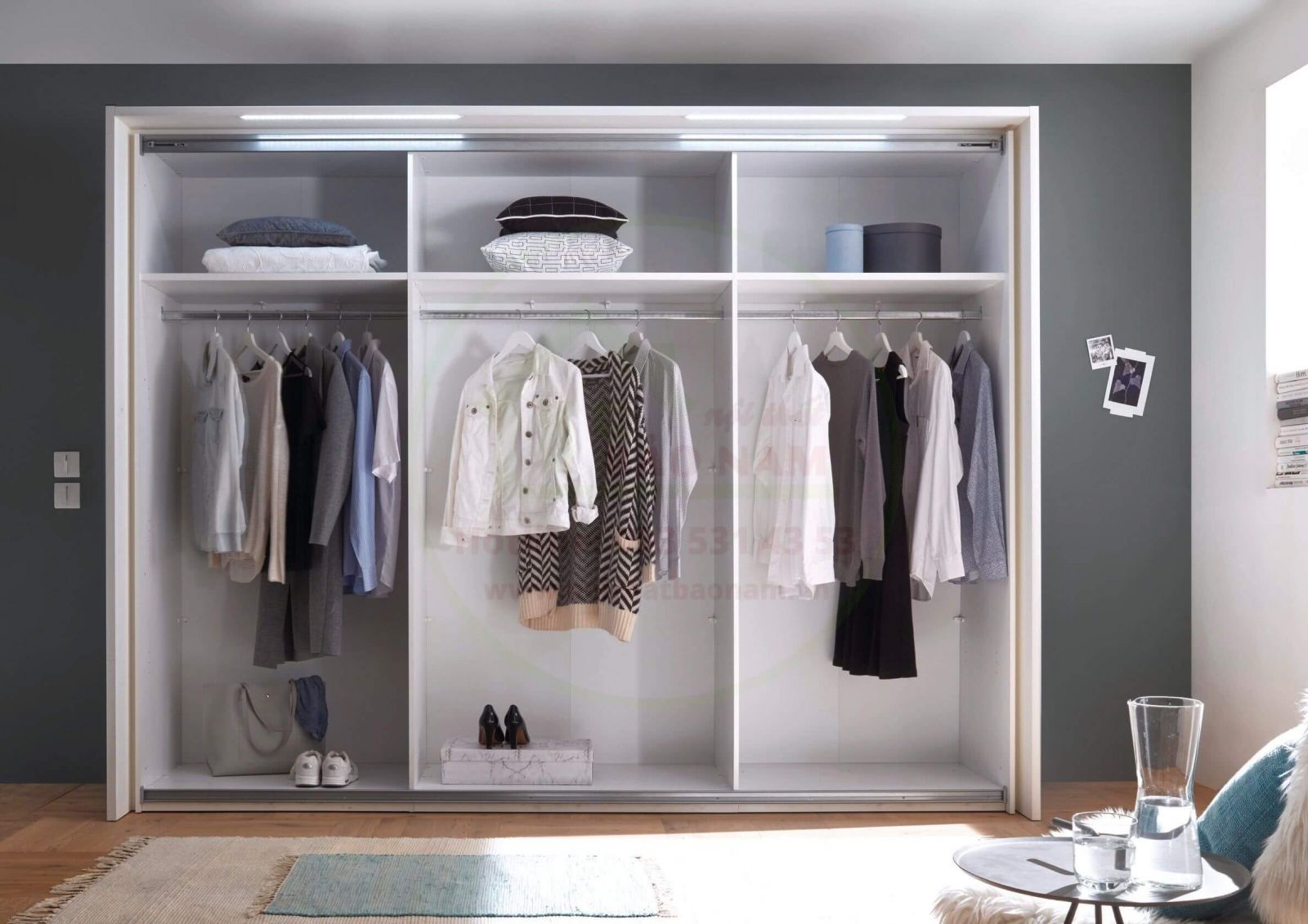 Tủ Áo Gỗ MDF Cửa Lùa - Đóng Tủ Áo Gỗ Giá Rẻ Thủ Đức