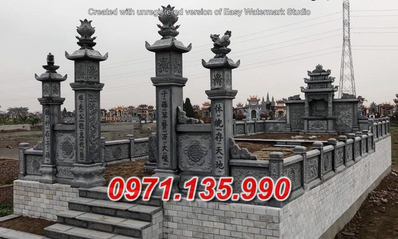 Mẫu lăng mộ đá để tro cổt đẹp bán tại Sài Gòn - nghĩa trang gia đình