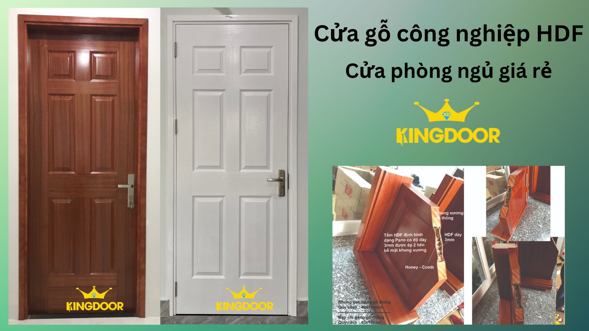 Cửa gỗ công nghiệp HDF mới nhất hiện nay