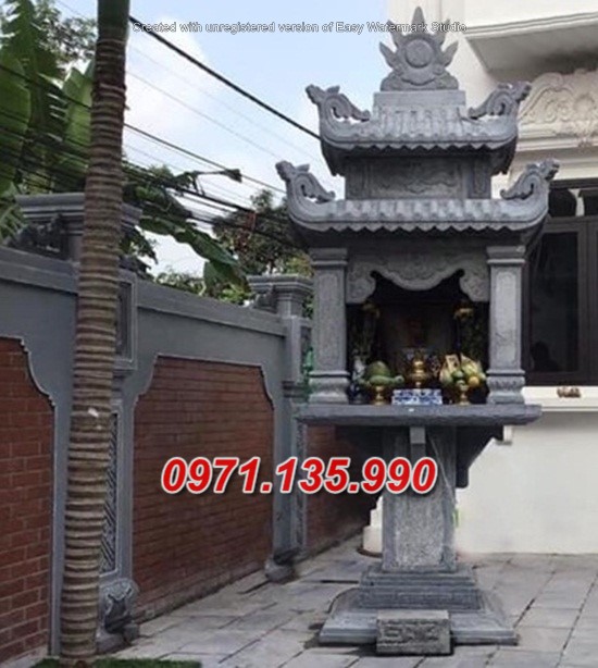 Mẫu miếu thờ ngoài trời bằng đá đẹp bán tại vĩnh long - bàn thờ thiên