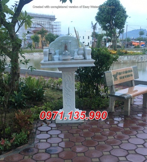 Mẫu miếu thờ ngoài trời bằng đá đẹp bán tại đà nẵng - bàn thờ thiên