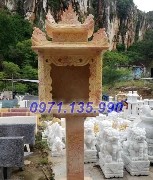 Mẫu miếu thờ ngoài trời bằng đá đẹp bán tại quảng nam - bàn thờ thiên
