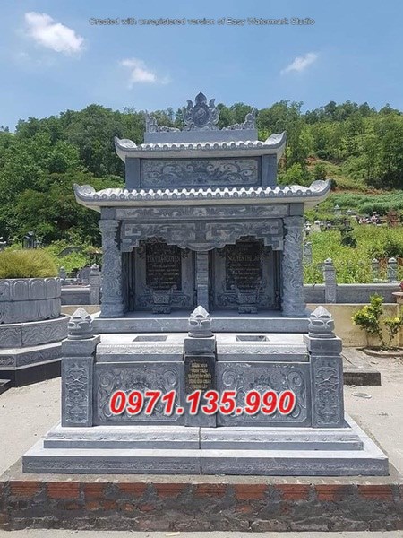Mẫu mộ đá đôi song thân phu thê đẹp bán bình định - mộ đôi bán hà nội