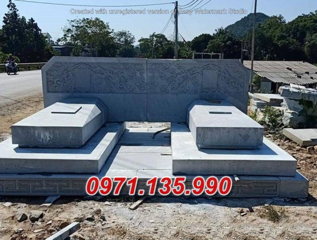 Mẫu mộ đá đôi song thân phu thê đẹp bán bình định - mộ đôi bán hà nội