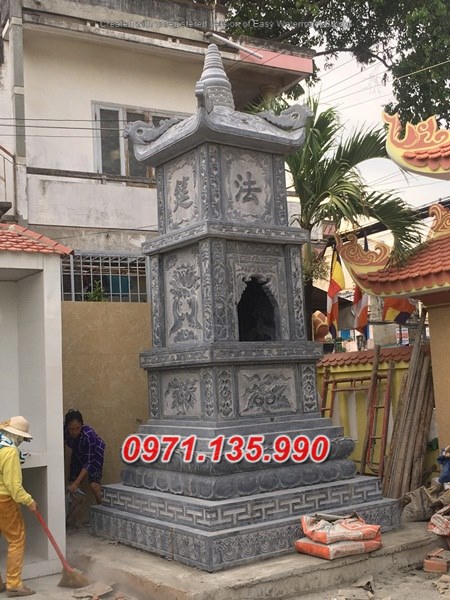 Mẫu tháp mộ đá để tro cốt đẹp bán tiền giang long an - tháp sư thầy