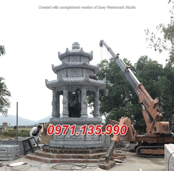 Mẫu tháp mộ đá để tro cốt đẹp bán tiền giang long an - tháp sư thầy
