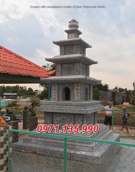 Mẫu tháp mộ đá để tro cốt đẹp bán tiền giang long an - tháp sư thầy