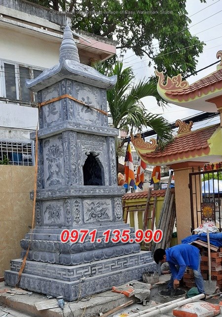 Mẫu tháp mộ đá để tro cốt đẹp bán tiền giang long an - tháp sư thầy