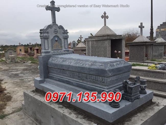 Mẫu lăng mộ đá công giáo đẹp bán tại bạc liêu an giang - mộ đạo
