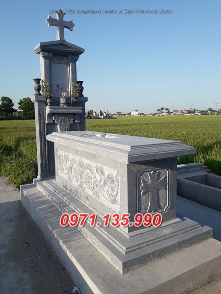 Mẫu lăng mộ đá công giáo đẹp bán tại bạc liêu an giang - mộ đạo