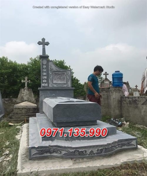 Mẫu lăng mộ đá công giáo đẹp bán tại gia lai đắk lắk - mộ đạo