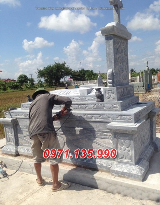 Mẫu lăng mộ đá công giáo đẹp bán tại gia lai đắk lắk - mộ đạo