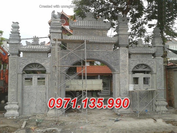 Mẫu cổng tam quan tứ trụ bằng đá đẹp bán tại cao bằng hà nội bắc kạn