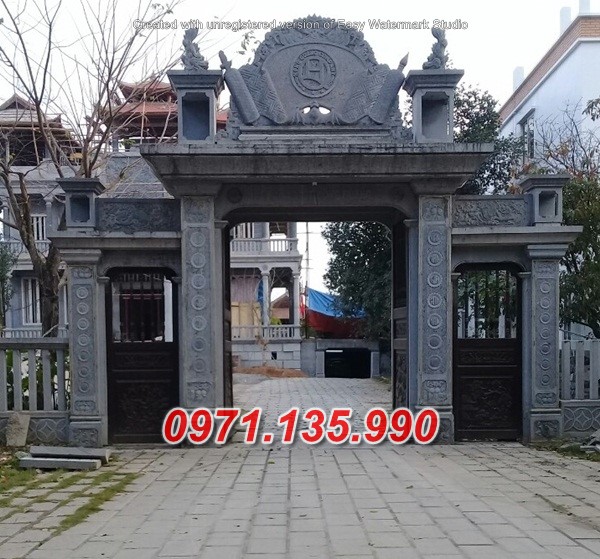 Mẫu cổng tam quan tứ trụ bằng đá đẹp bán tại cao bằng hà nội bắc kạn