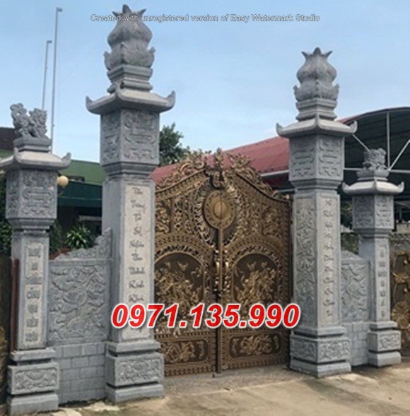 Mẫu cổng tam quan tứ trụ bằng đá đẹp bán tại cao bằng hà nội bắc kạn