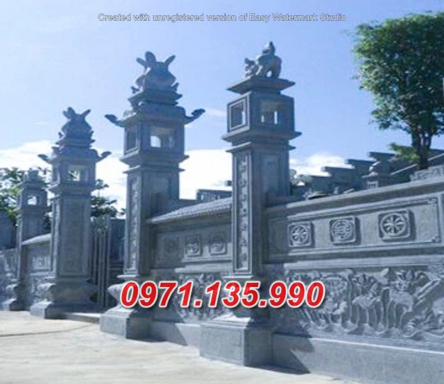 Mẫu cổng đá đẹp nhà thờ đình chùa bán tại long an sóc trăng