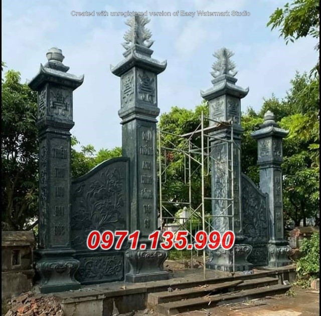 Mẫu cổng đá đẹp nhà thờ đình chùa bán tại long an sóc trăng