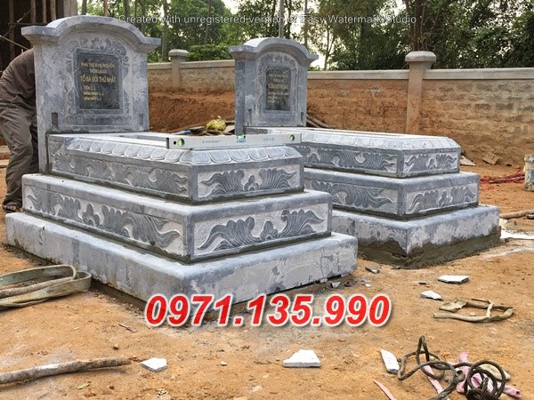 Mẫu mộ đá có mái không mái đẹp bán tại gia lai - hà nam