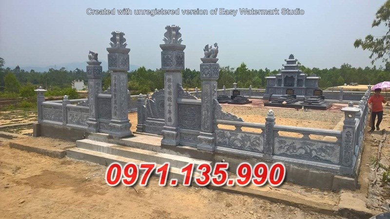 Mẫu lăng mộ bằng đá đẹp dòng họ gia tộc bán tại bình thuận