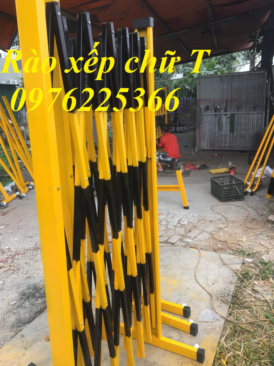 Hàng rào xếp kéo tay theo yêu cầu -Hàng rào xếp di động