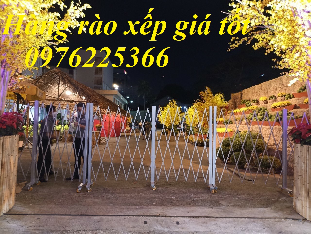 Hàng rào xếp kéo tay theo yêu cầu -Hàng rào xếp di động