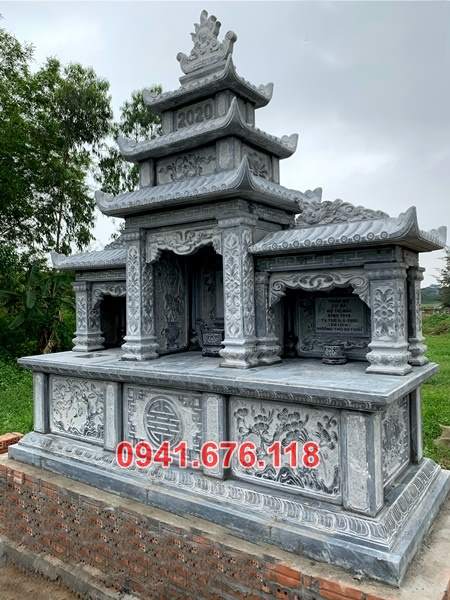 Mẫu mộ đá đôi để tro cốt đẹp bán tại hà nội hải phòng lai châu