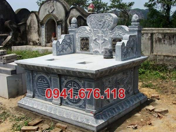Mẫu mộ đá đôi để tro cốt đẹp bán tại hà nội hải phòng lai châu