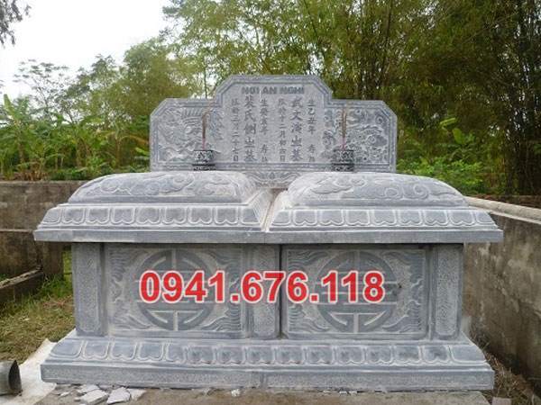 Mẫu mộ đá đôi để tro cốt đẹp bán tại hà nội hải phòng lai châu
