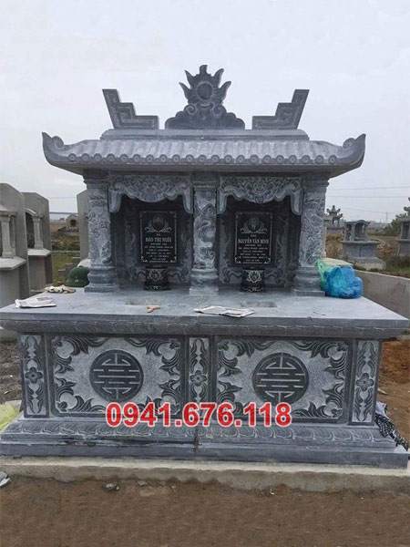 Mẫu mộ đá đôi để tro cốt đẹp bán tại hà nội hải phòng lai châu