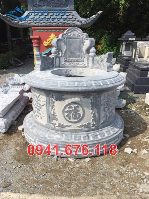 Mẫu mộ đá tròn lục lăng đẹp bán tại lào cai yên bái hà giang