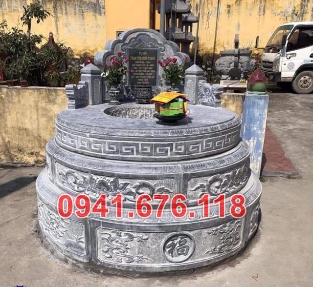 Mẫu mộ đá tròn lục lăng đẹp bán tại lào cai yên bái hà giang