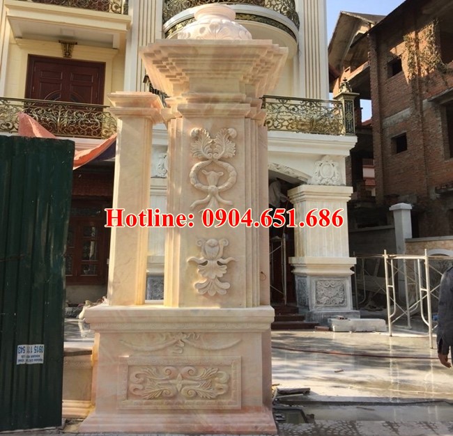 Cột đá đẹp chi biệt thự nhà phố - Mẫu cột đá lan can, cột cổng