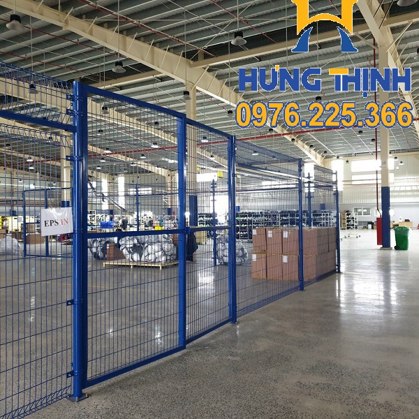 Hàng rào ngăn kho.vách lưới ngăn kho,hàng rào lưới thép