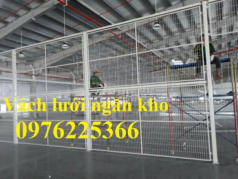 Hàng rào ngăn kho.vách lưới ngăn kho,hàng rào lưới thép