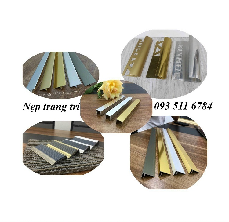 Nẹp nhôm màu đen chữ T nối sàn Nẹp Inox góc tường