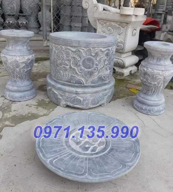 Mẫu bộ bát lư hương đá đẹp bán tại bắc giang bắc ninh lạng sơn