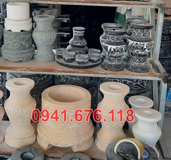 Mẫu bộ bát lư hương đá đẹp bán tại bắc giang bắc ninh lạng sơn