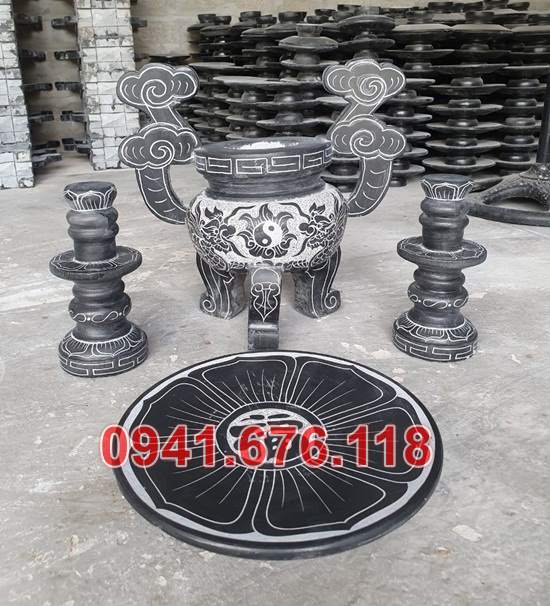Mẫu bộ bát lư hương đá đẹp bán tại bắc giang bắc ninh lạng sơn