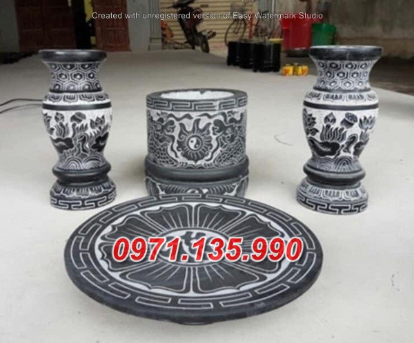 Mẫu bộ bát lư hương đá đẹp bán tại hà nam hoà bình vĩnh phúc