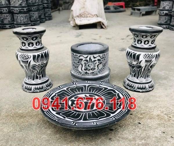 Mẫu bộ bát lư hương đá đẹp bán tại hà nam hoà bình vĩnh phúc