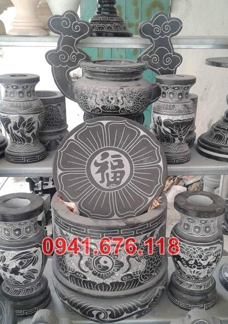 Mẫu bộ bát lư hương đá đẹp bán tại hà nam hoà bình vĩnh phúc