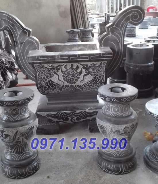 Mẫu bộ bát lư hương đá đẹp bán tại khánh hoà bình định phú yên