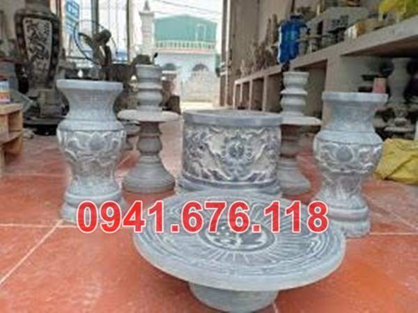 Mẫu bộ bát lư hương đá đẹp bán tại khánh hoà bình định phú yên