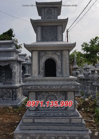 Mẫu bảo tháp đá phật giáo để tro cốt đẹp bán tại đắk nông đắk lắk