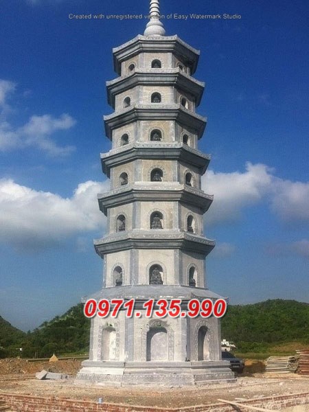 Mẫu bảo tháp đá phật giáo để tro cốt đẹp bán tại đắk nông đắk lắk
