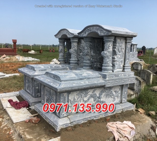 mẫu lăng mộ có mái không mái bằng đá đẹp bán tại sóc trăng long an