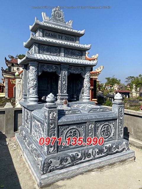 Mẫu lăng mộ đá có mái không máiđẹp bán tại quảng trị quảng bình